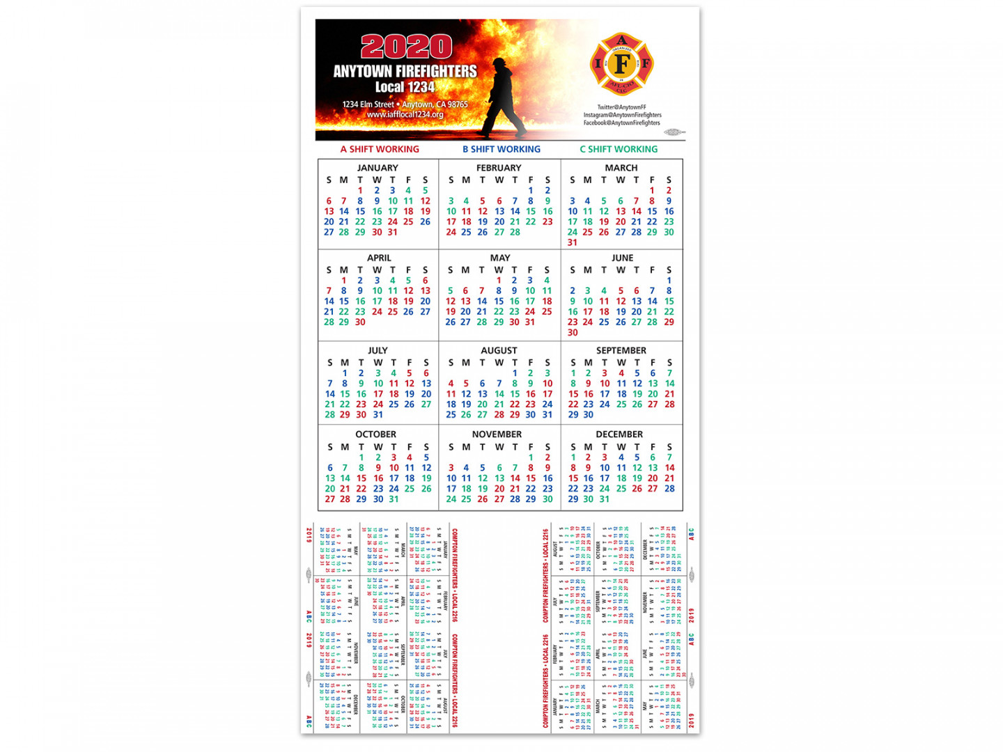 Shift Calendars — Firefighters Print & Design