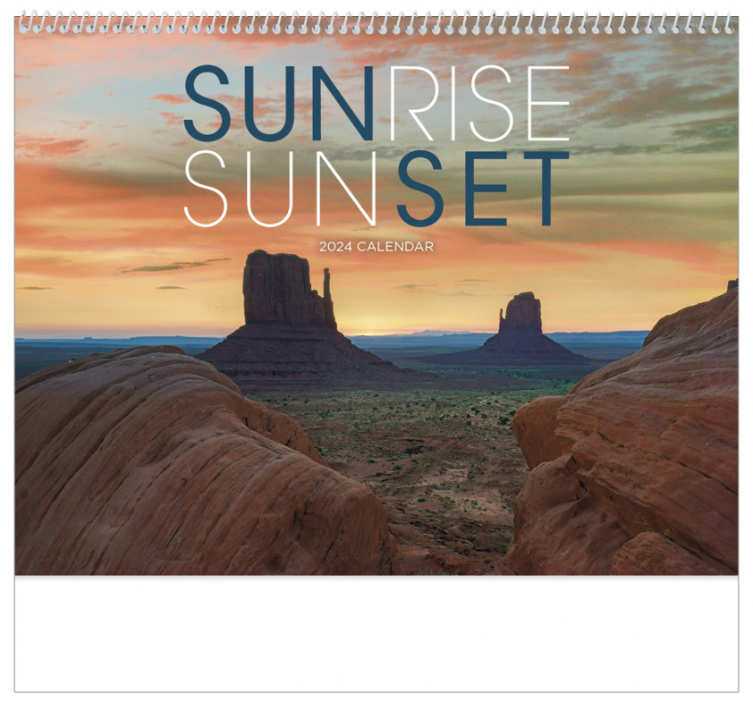 Sunrise / Sunset Calendar  " X " Imprinted Spiral Bound