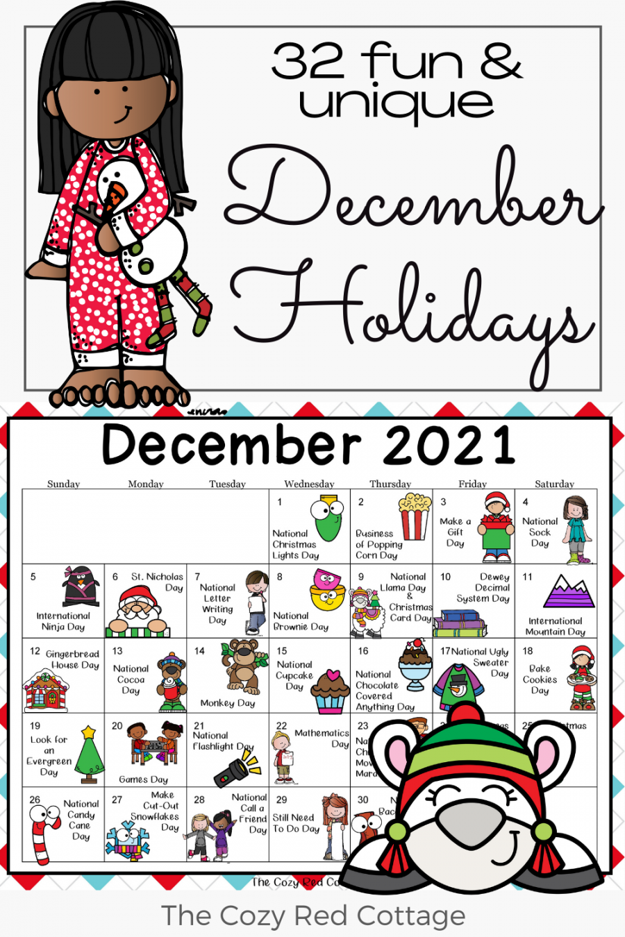 The Cozy Red Cottage: December Holiday Calendar