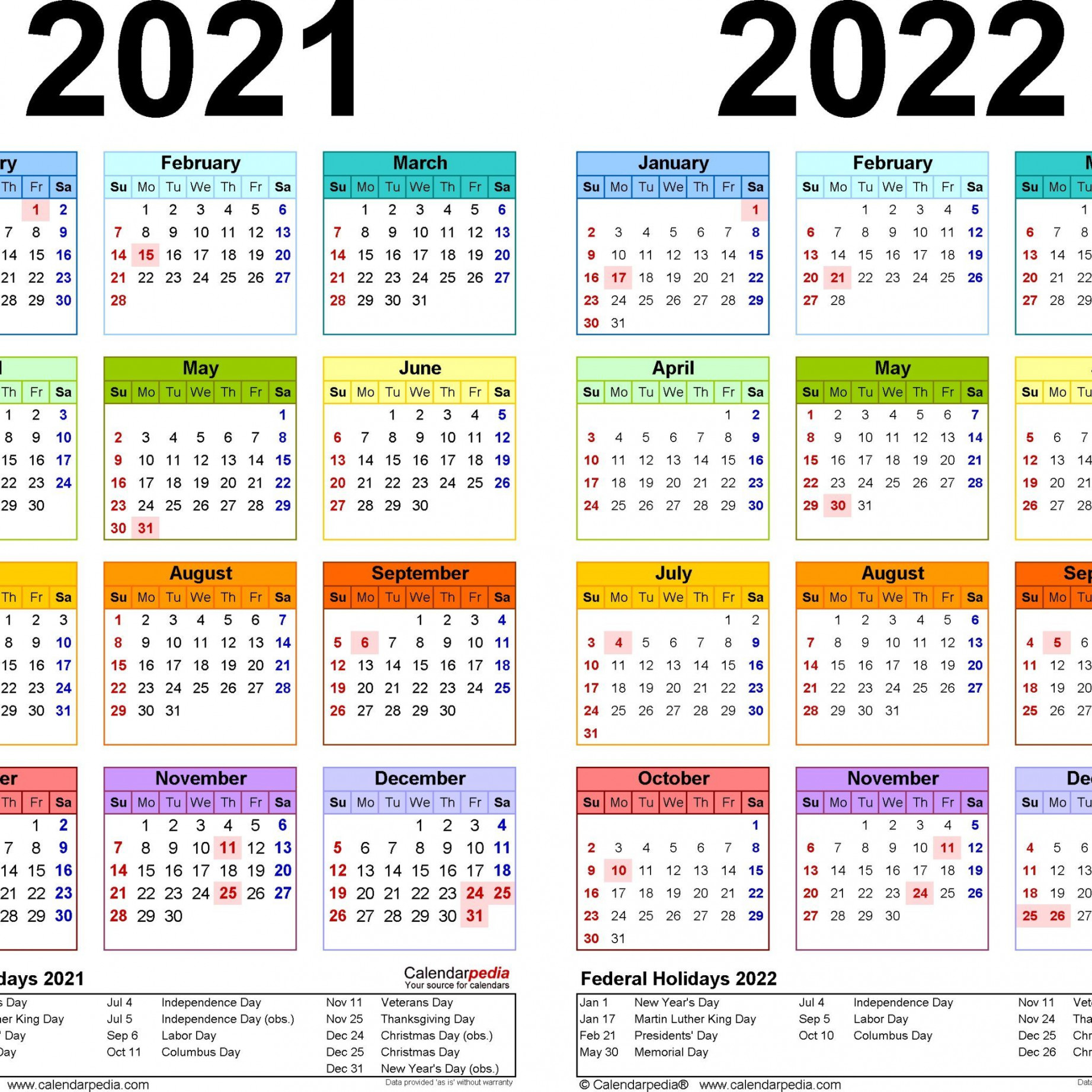 - Two Year Calendar - Free Printable Excel in Alternate