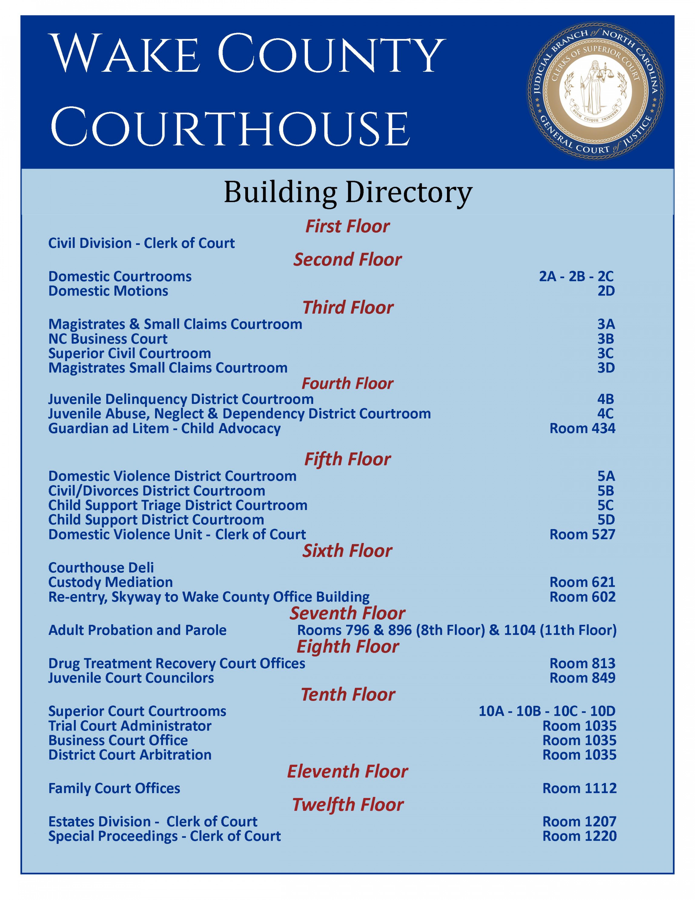 Wake County Courthouse  North Carolina Judicial Branch