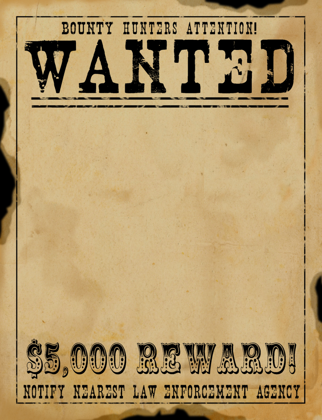 Wild+West+Wanted+Sign+Template  Wanted template, Wild west, Wild