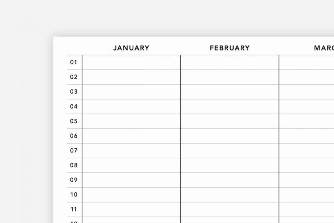 Yearly Overview PDF  Free Printable  Passion Planner