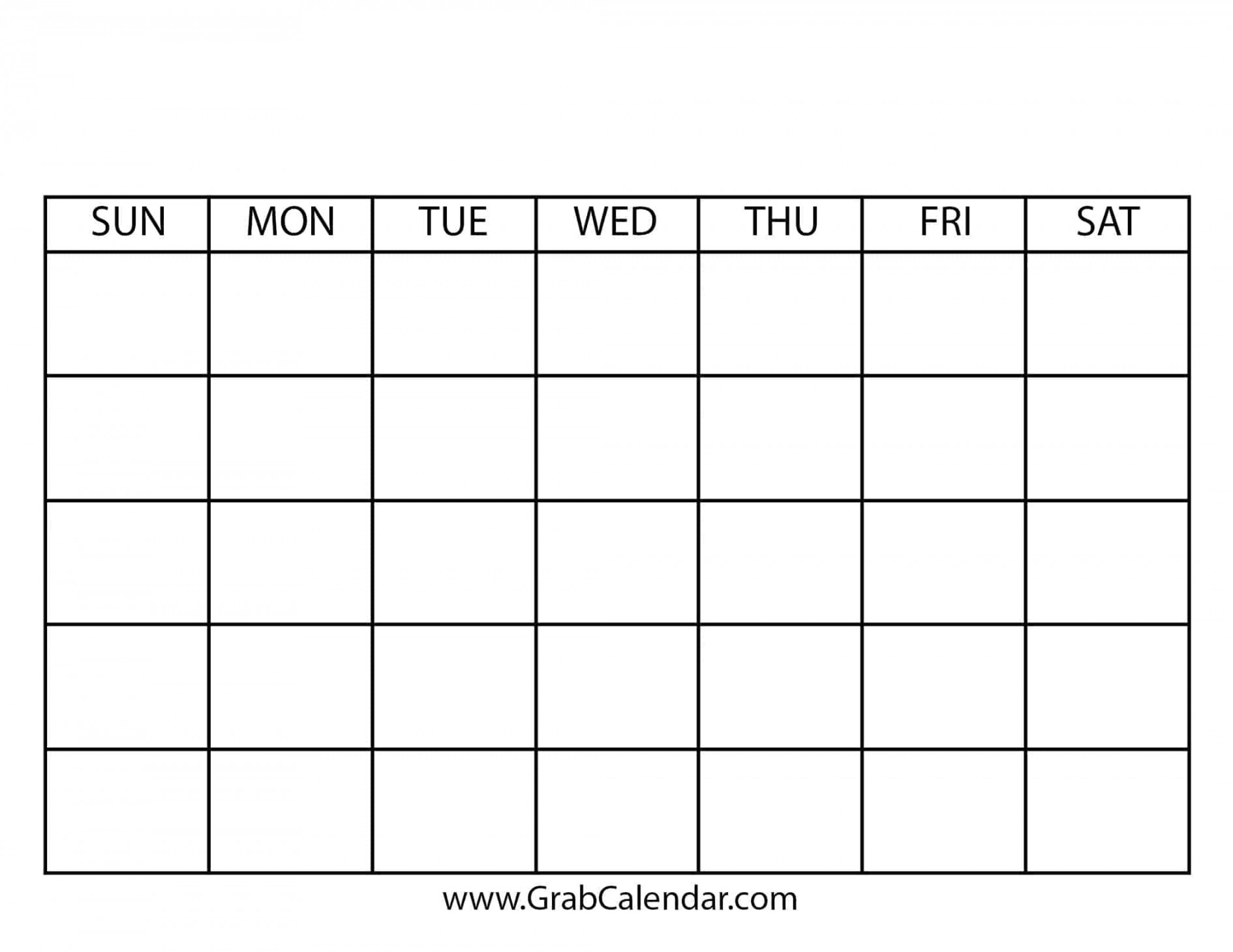 Blank Calendar - Printable Blank Calendar Template