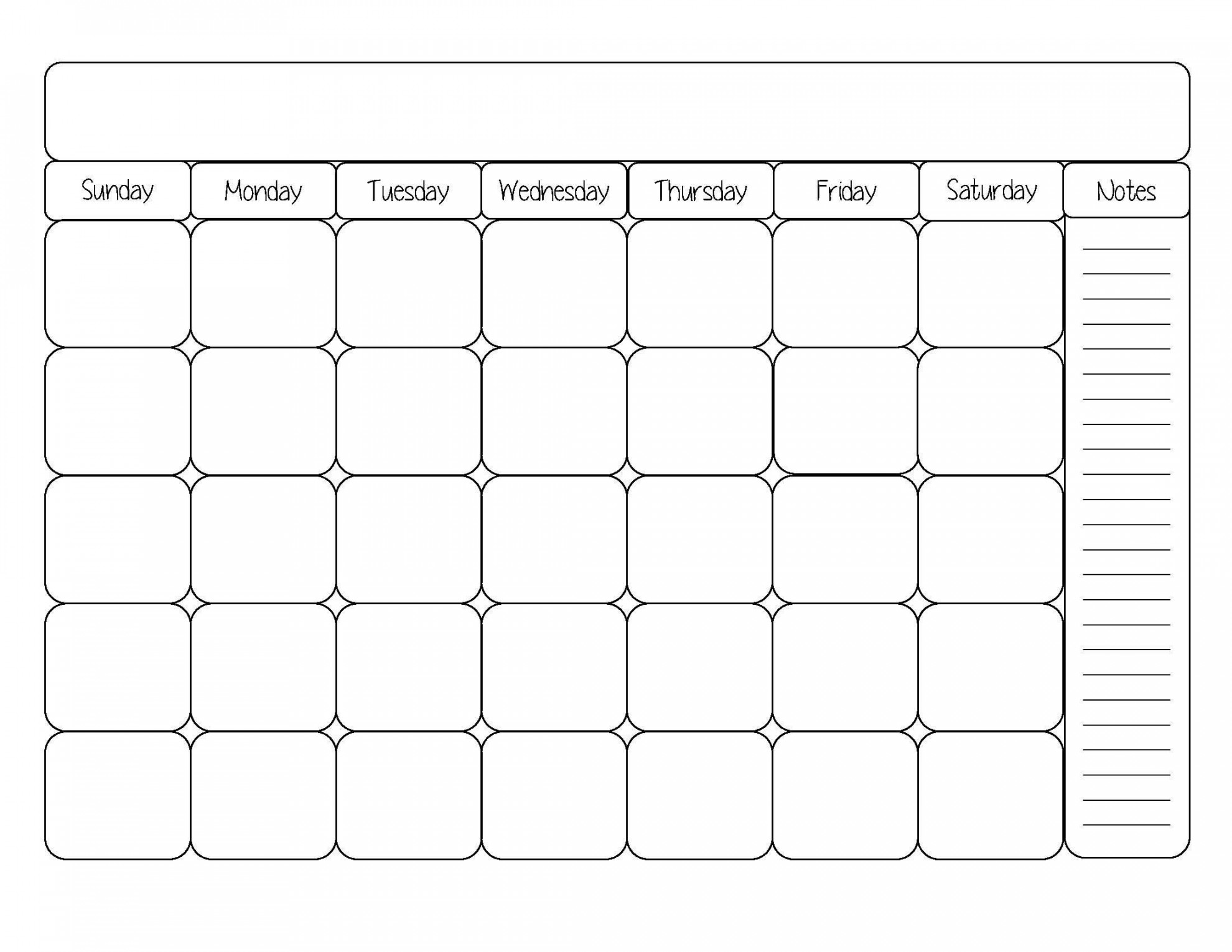 blank calendar template cute printable editable blank randomness