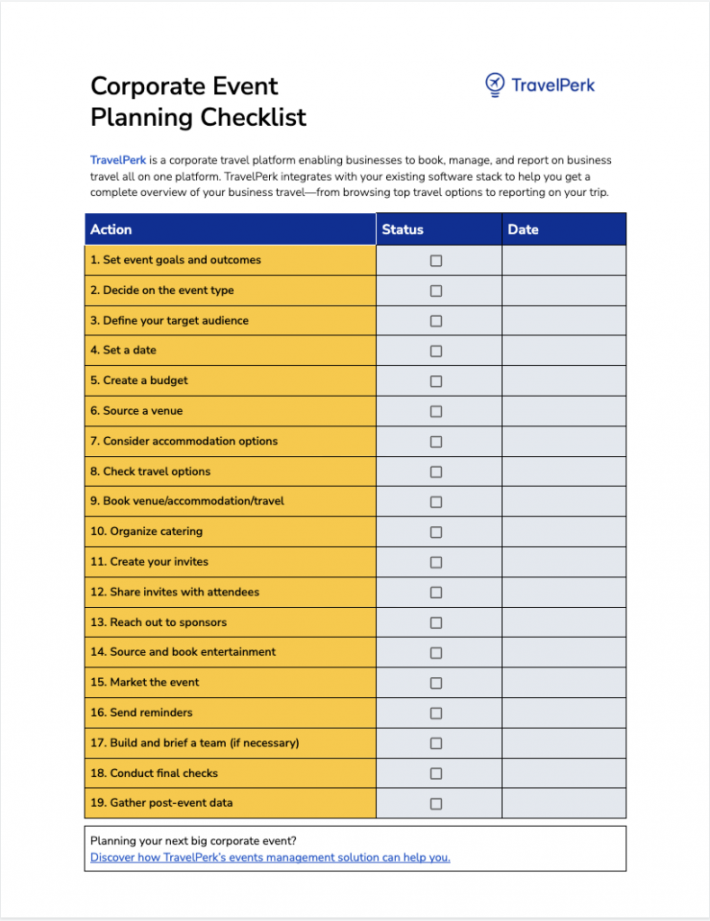 Corporate event planning: a -step checklist for success  TravelPerk