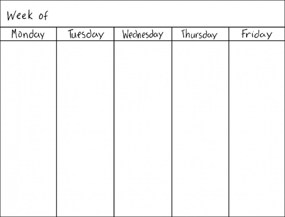 Day Week Blank Calendar Printable  Blank weekly calendar, Free