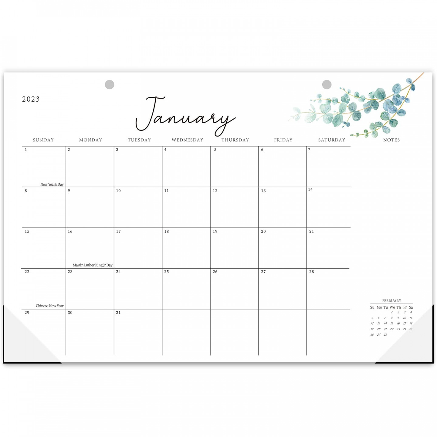 Desk Calendar - Months from Jan