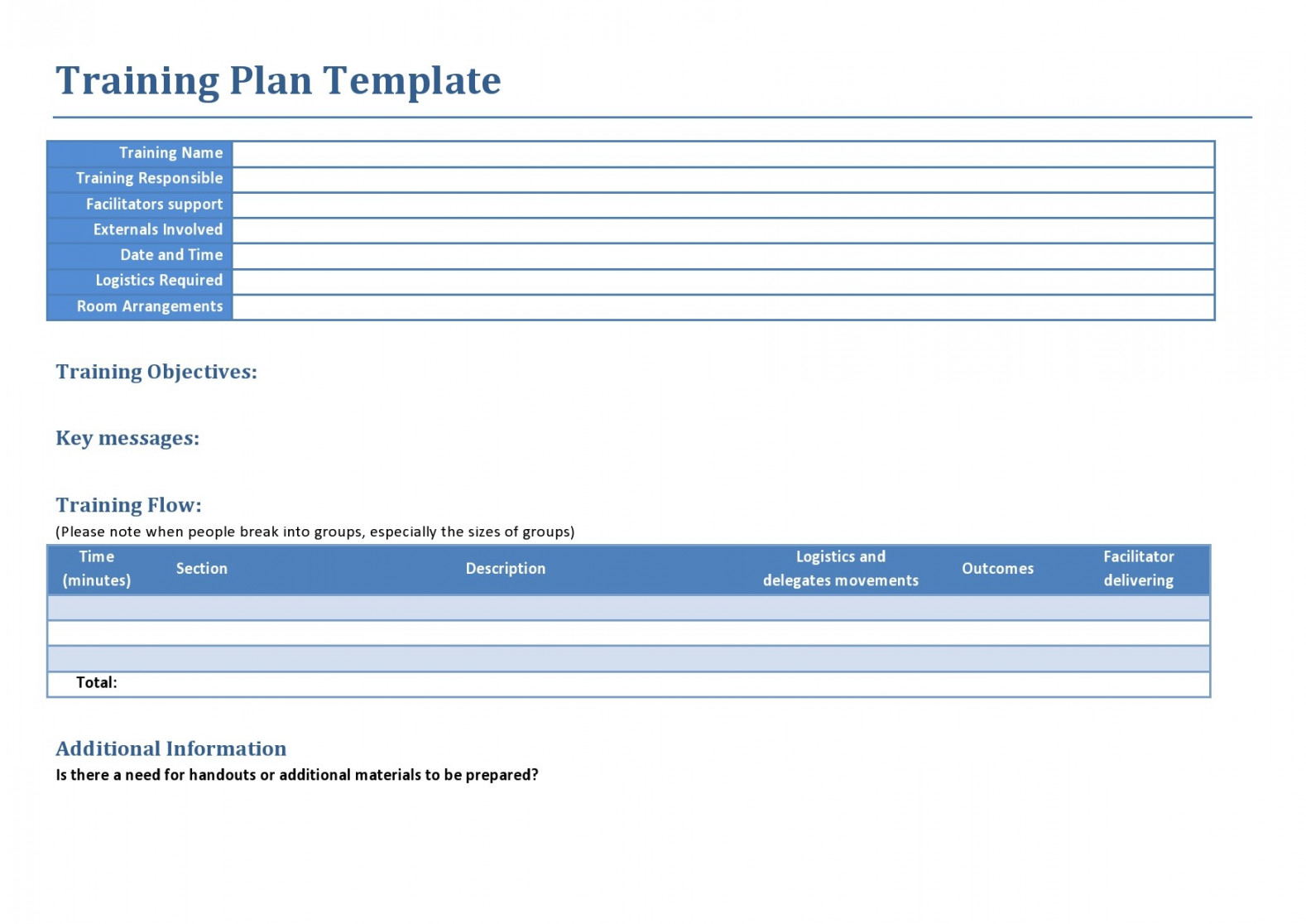 Employee Training Plan Templates (Word & Excel) ᐅ TemplateLab
