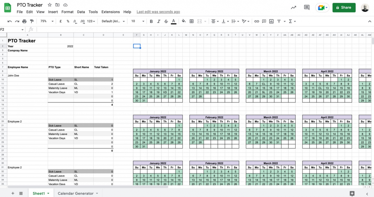Excel PTO & Vacation Tracker ( Templates &  Better Option)
