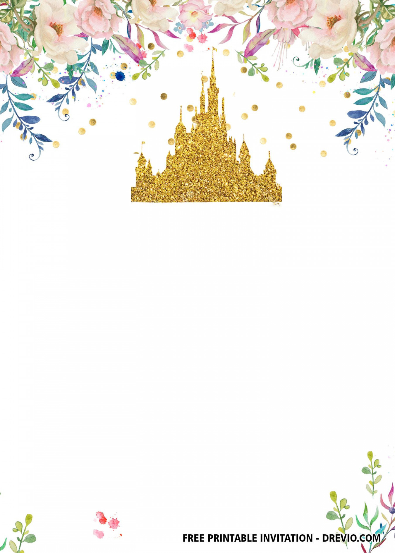 FREE Disney Castle Bachelorette Invitation Templates – UPDATED
