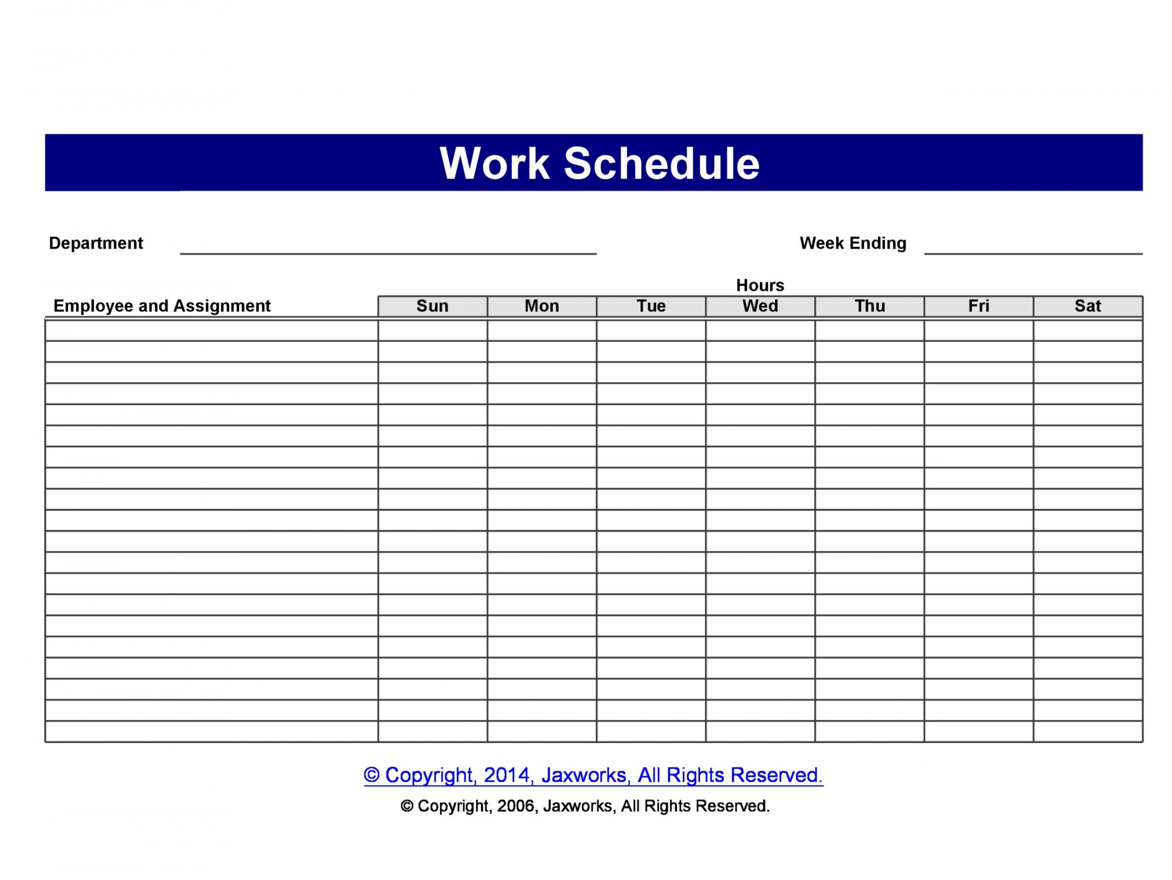 Free Employee Schedule Templates (Excel, Word, PDF)