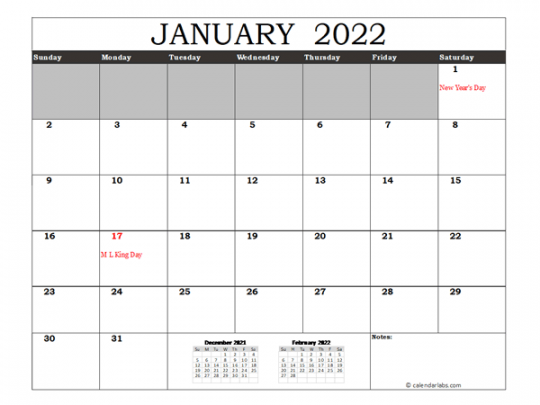 Free  Excel Calendar With US Holidays - Free Printable Templates
