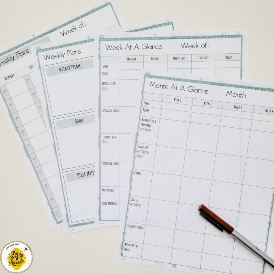 Free Lesson Plan Template for Speech Therapy with Smart Planning