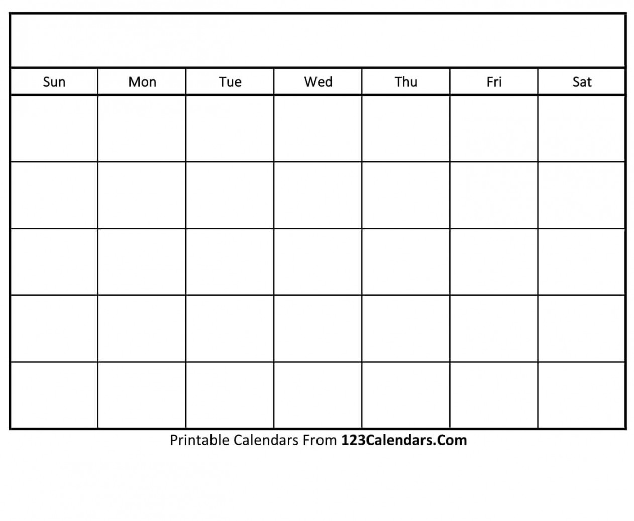 Free Printable Blank Calendar  Calendars