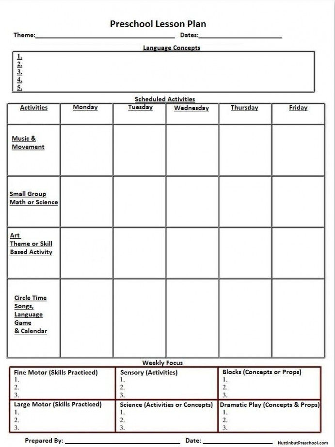 Free Printable Calendar Lesson Plans  Preschool lesson plan