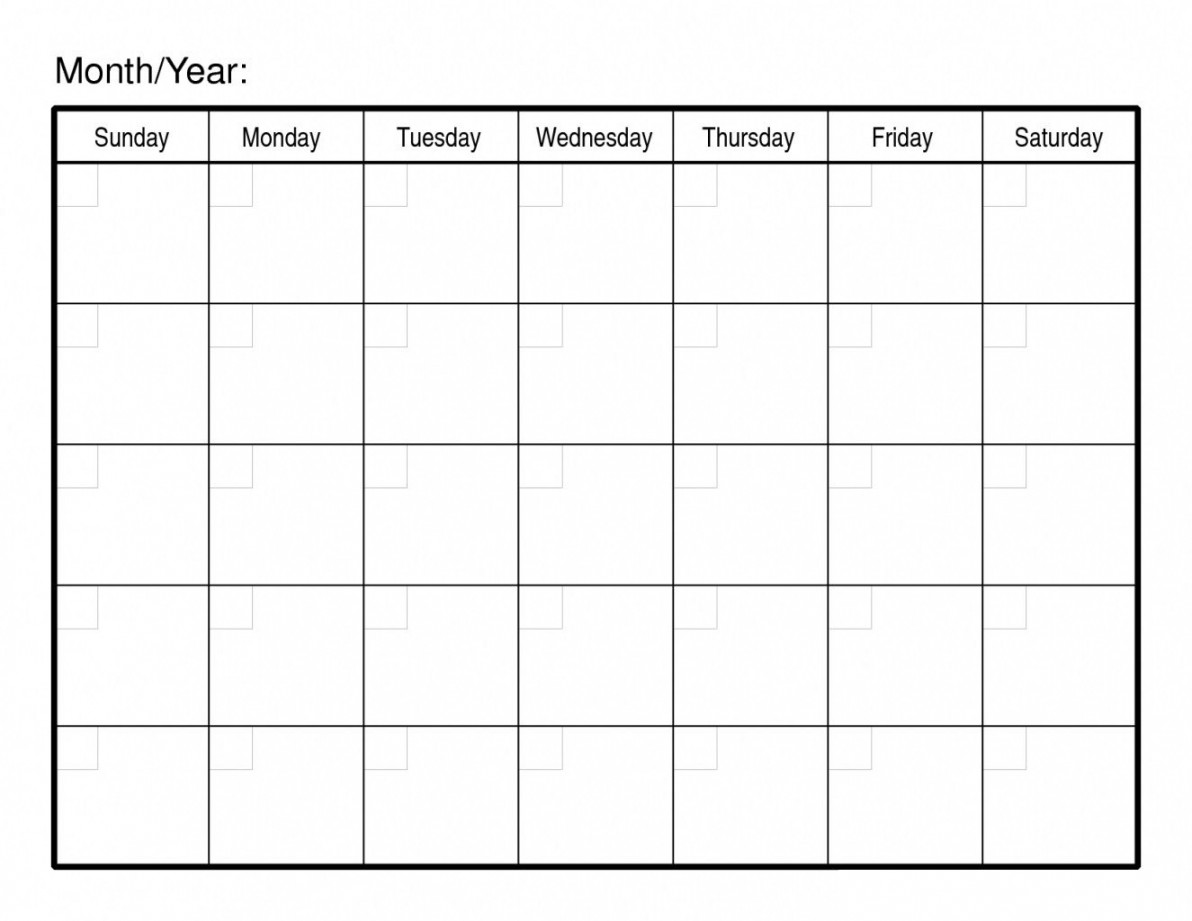 Free Printable  Day Calendar  Blank monthly calendar template