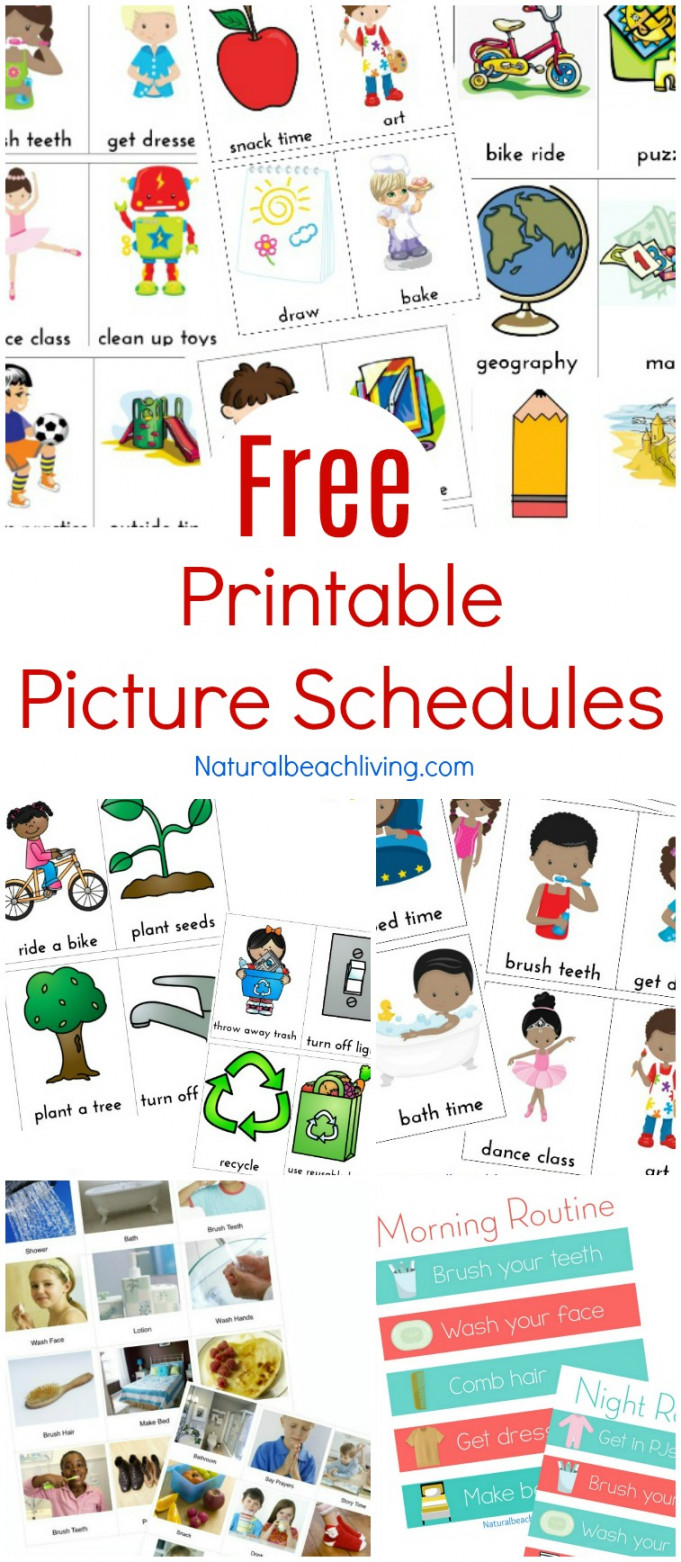 Free Printable Picture Schedule Cards - Visual Schedule Printables