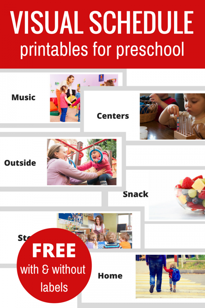 Free Printable Visual Schedule For Preschool - No Time For Flash Cards