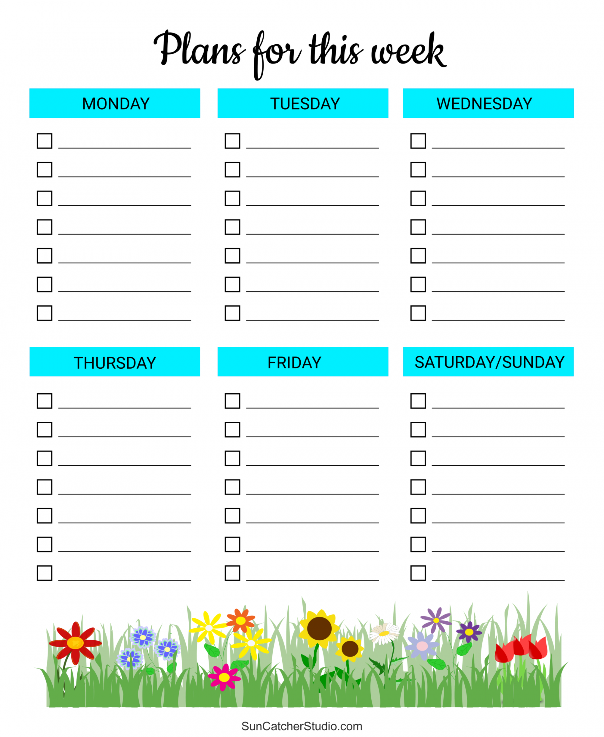 Free Printable Weekly Planner Templates (PDF) – DIY Projects