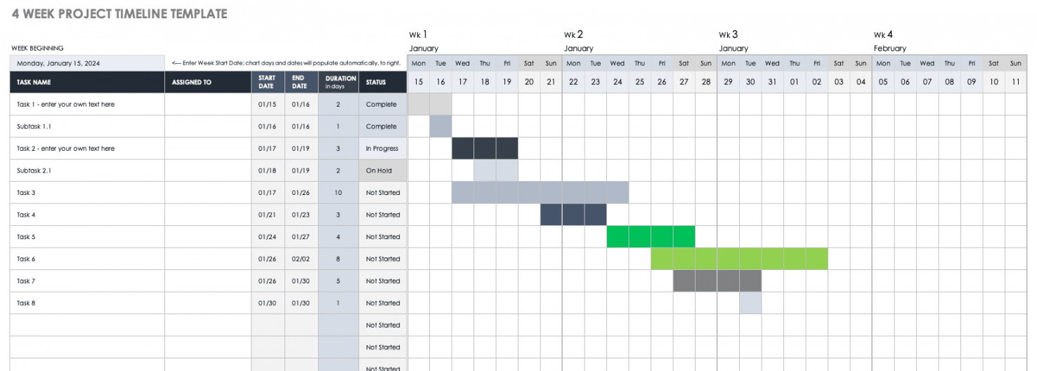 Free Project Calendar Templates  Smartsheet