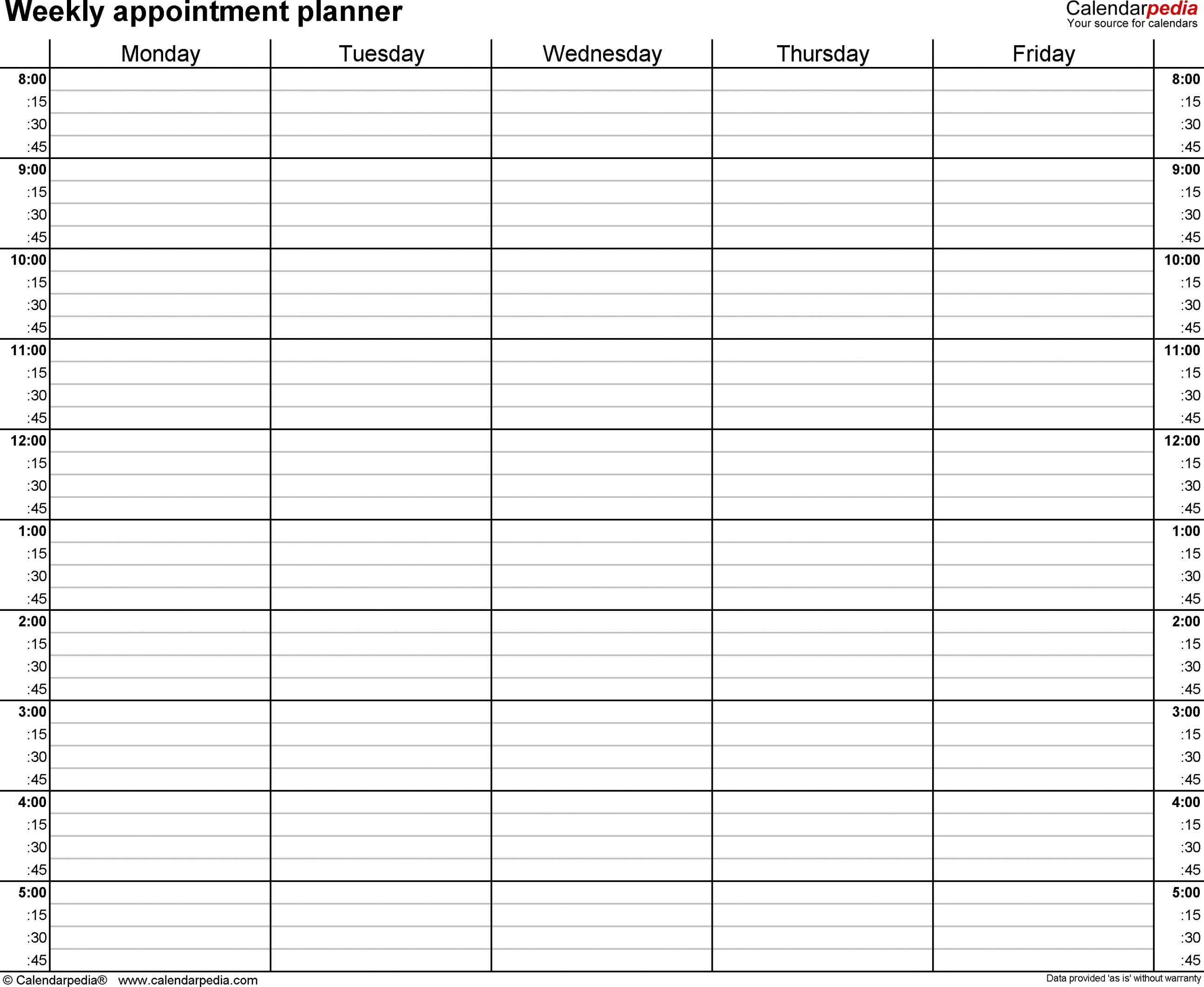 Free Weekly Planners in PDF format - + Templates