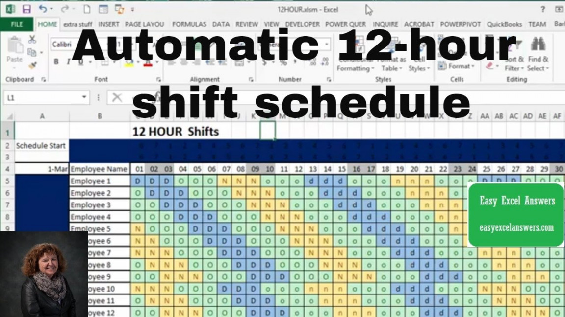 How to make an automatic -hour shift schedule