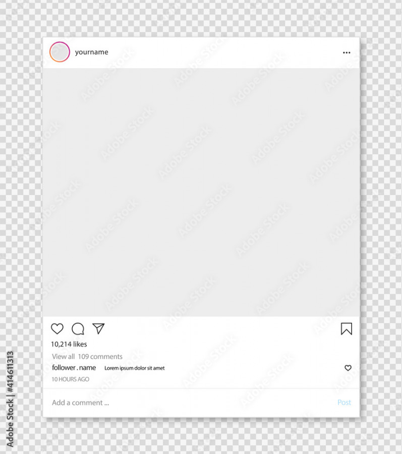 instagram web mockup social media template , new update instagram