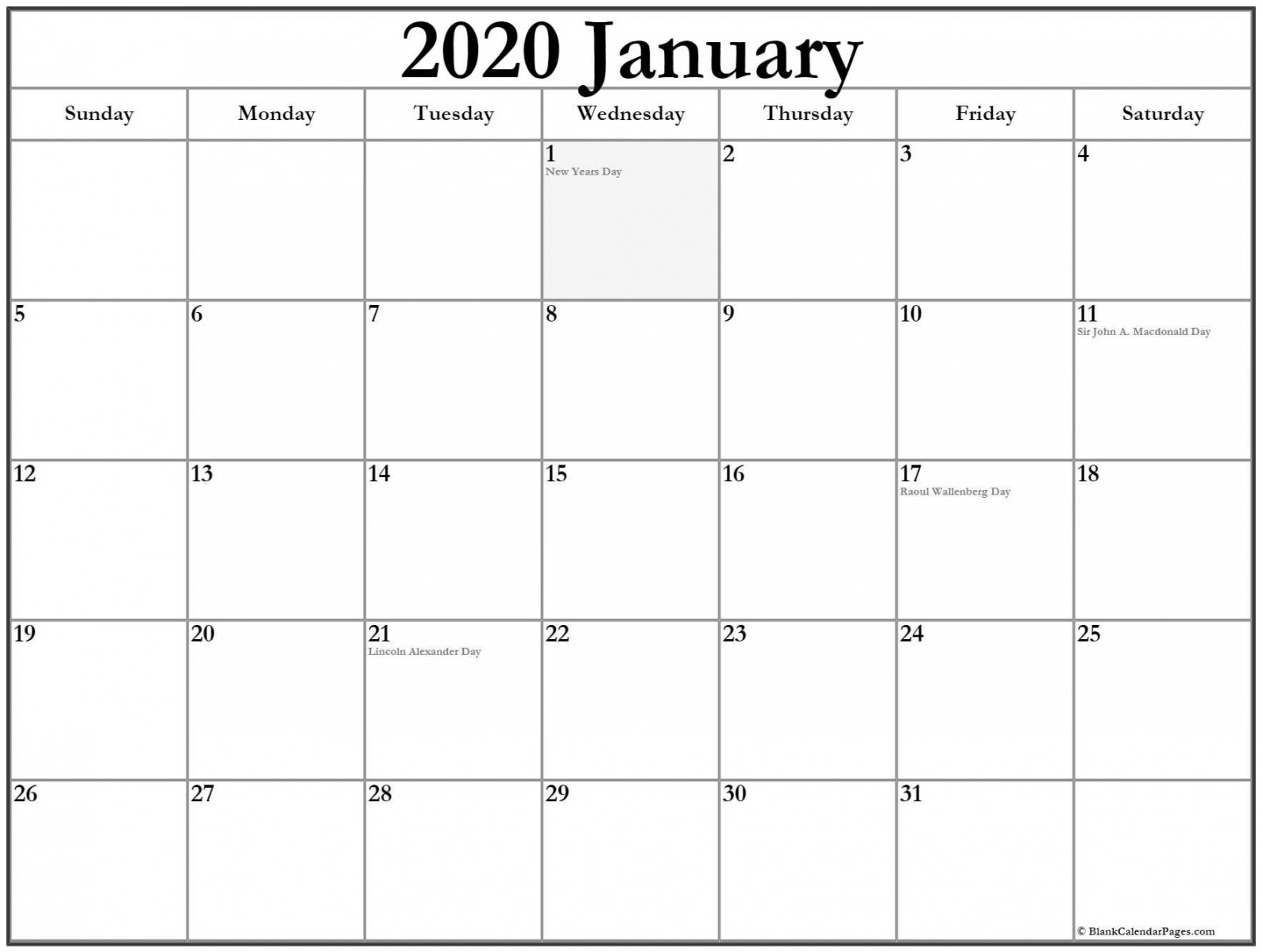 January  Calendar with Holidays  Calendar printables