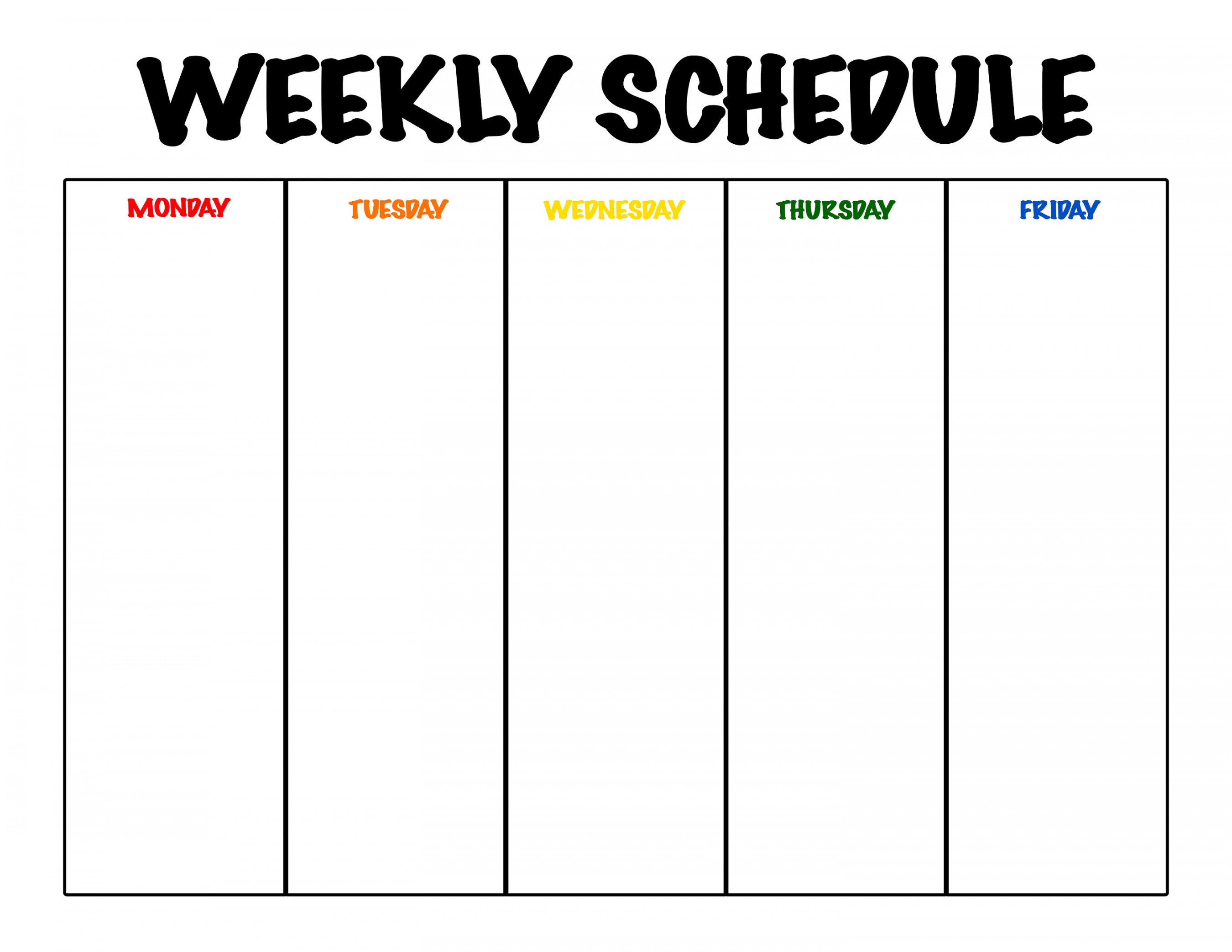 Monday - Friday Weekly Schedule  PRINTABLE  Homeschool Weekly Planner   Weekly Planner  School Planner  Homework Planner  Homework