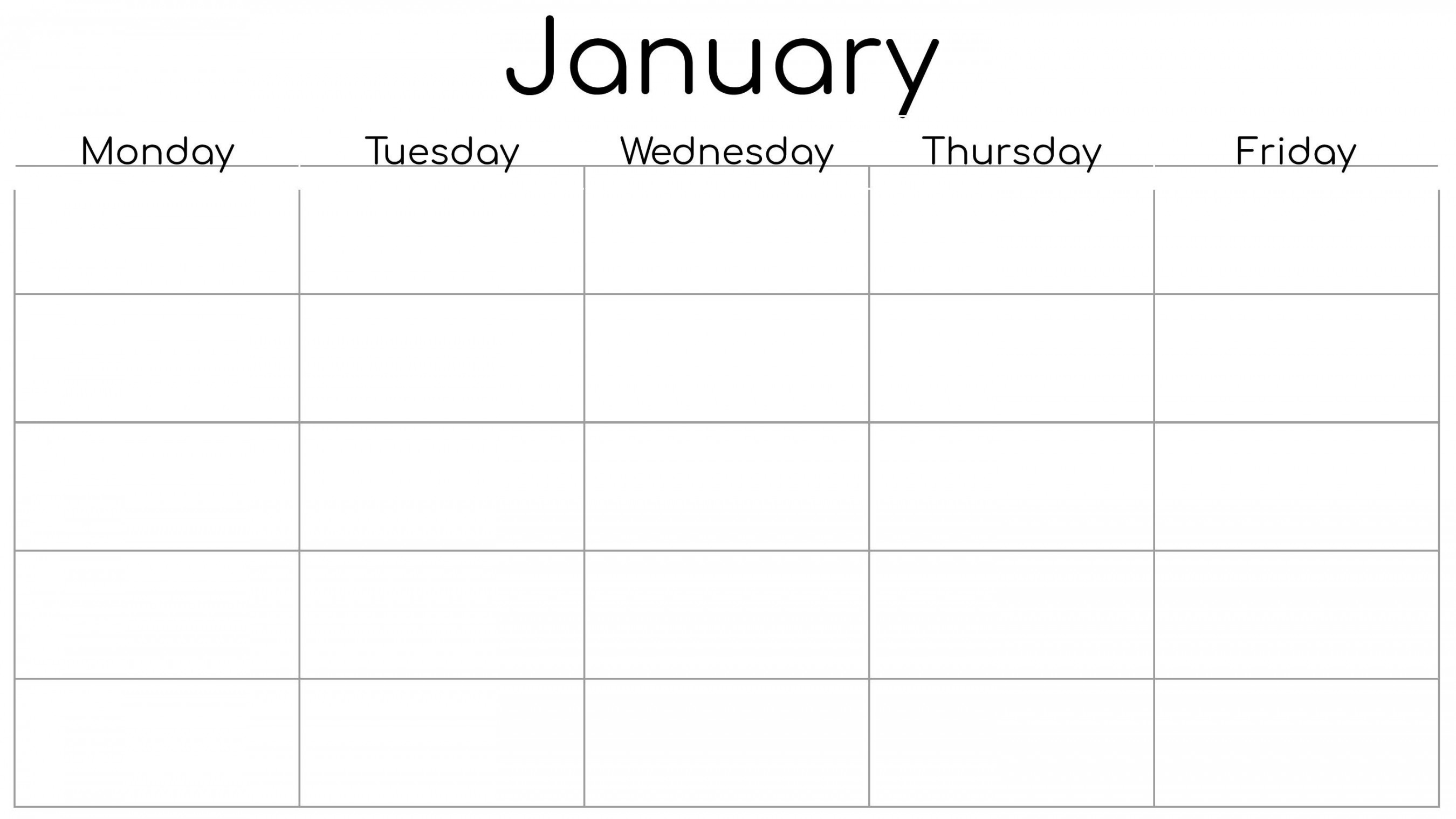 Monday Start  Day Blank Weekly Calendar Printable - Etsy