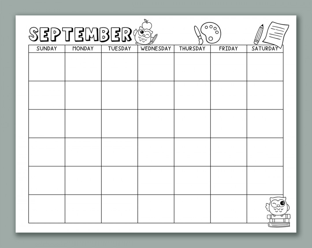 Printable Calendar for Kids - ,  and Undated Versions Included