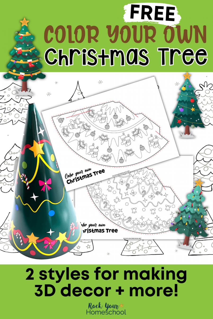 Printable D Christmas Tree Template for DIY Holiday Fun ( Free)