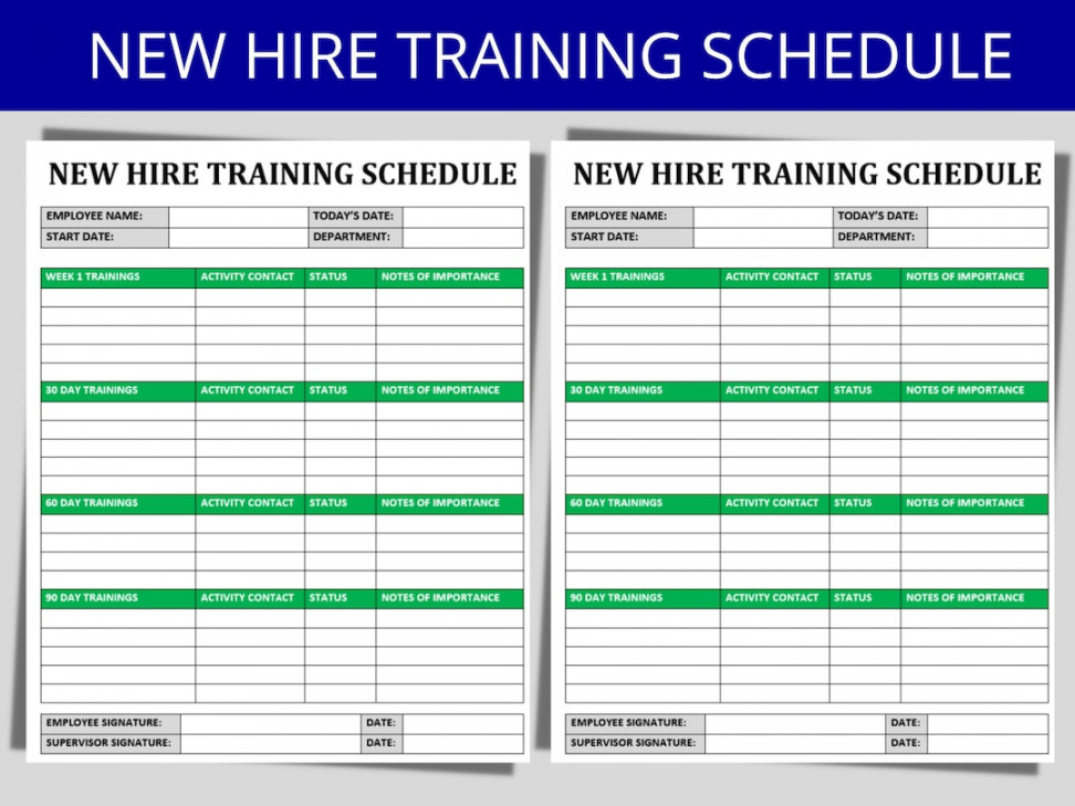Simple New Hire Training Schedule: Editable Word Template - Etsy
