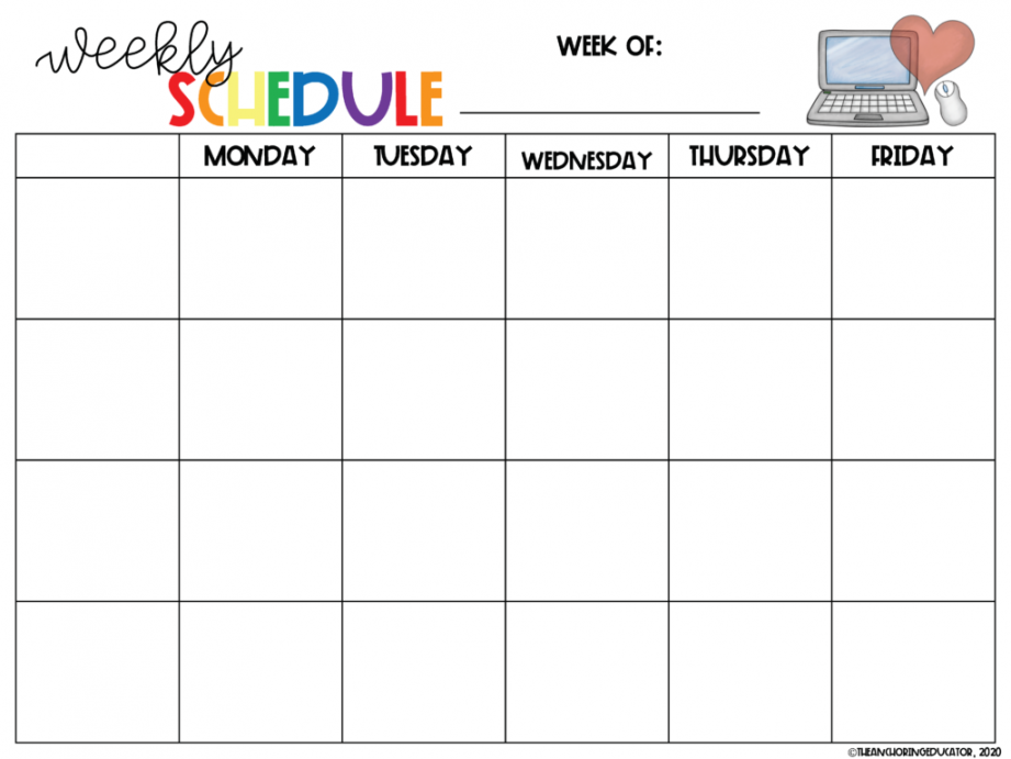 Simple Weekly Schedule Templates to Help Get You Organized