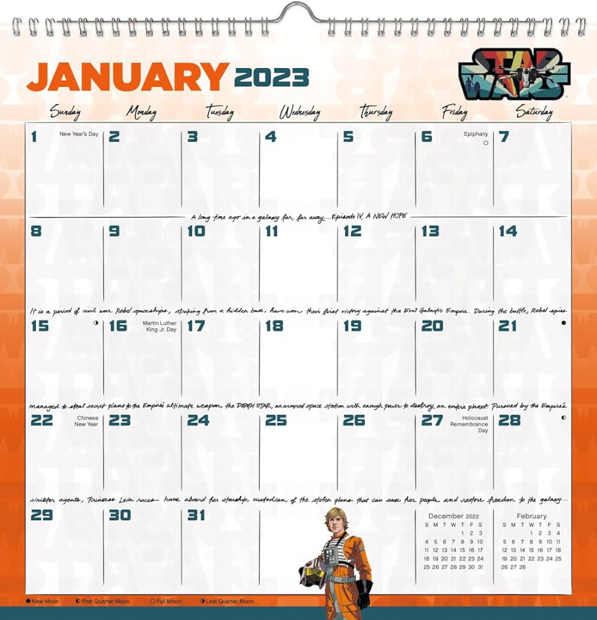 Star Wars: Saga Spiral Wall Calendar: Trends International