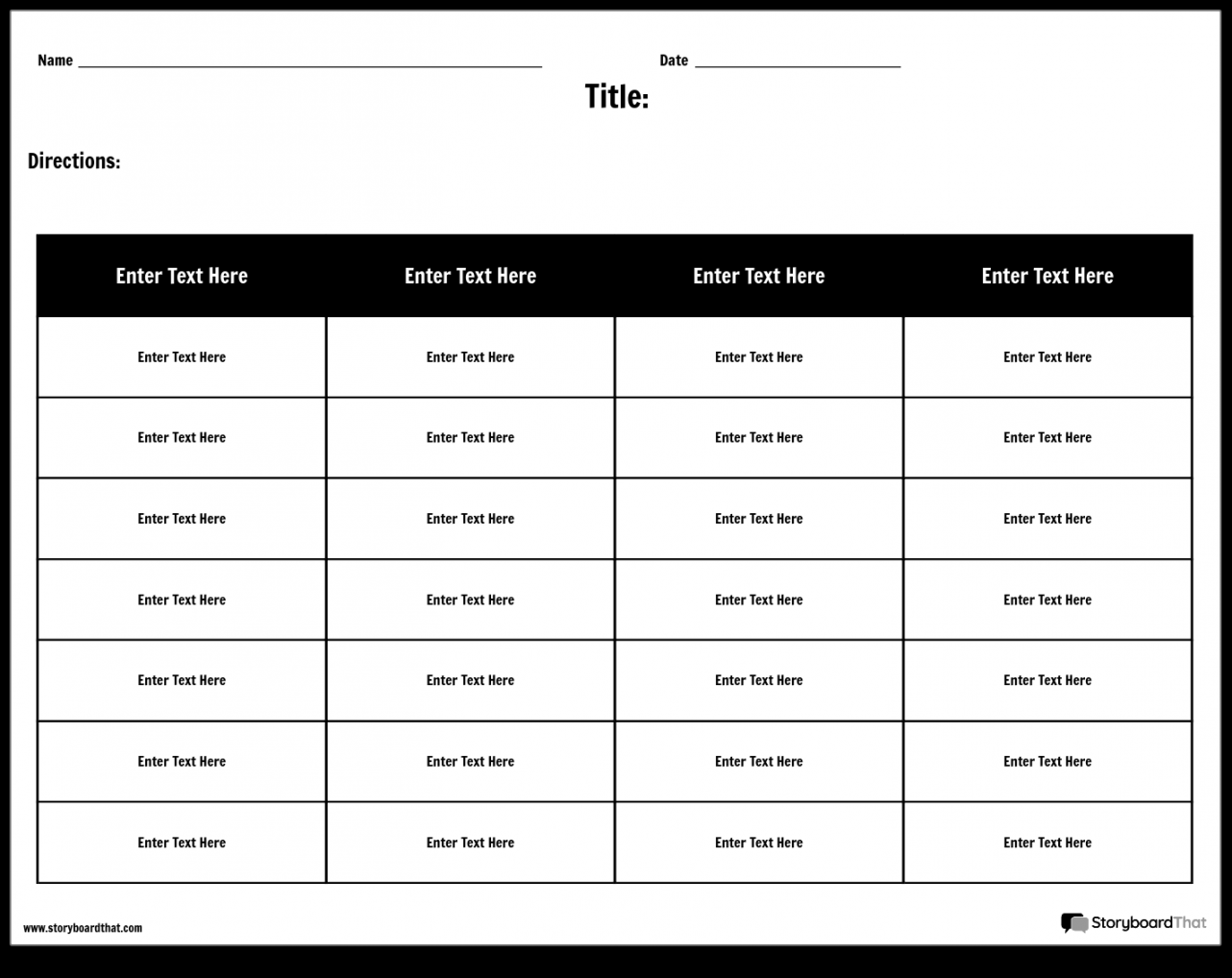 Table -  Columns,  Rows Storyboard by worksheet-templates