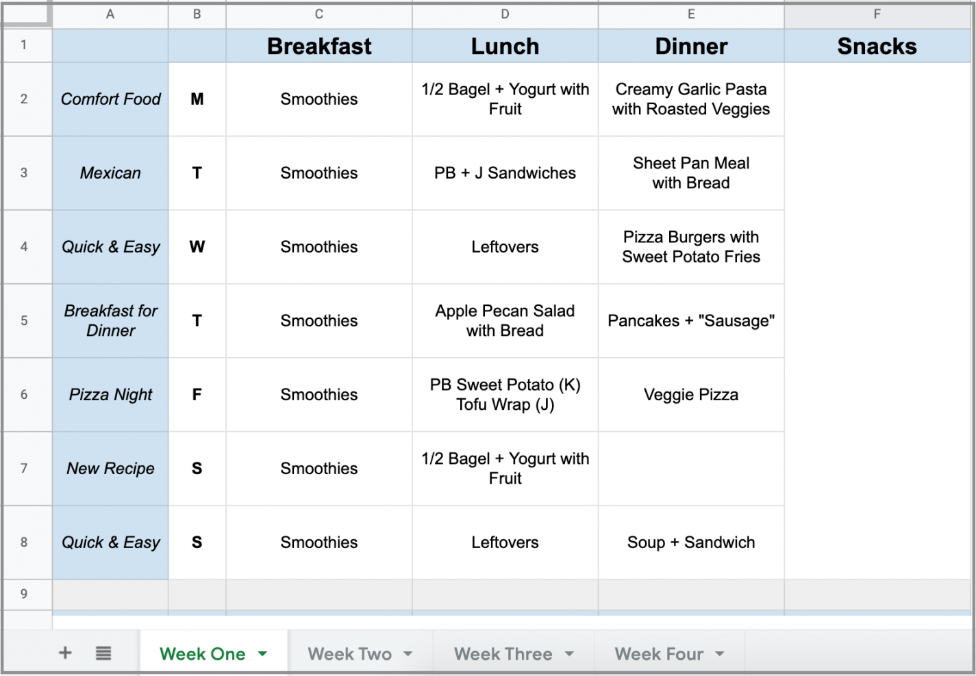 This Monthly Meal Planner Template will Save You Tons of Time!