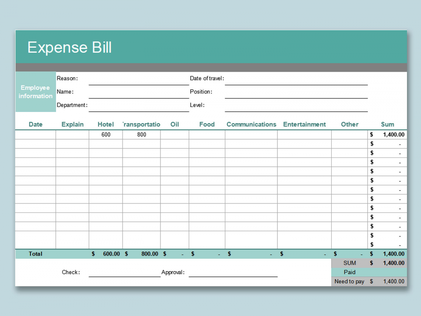 Top  Excel Bill Tracker Template  WPS Office Academy