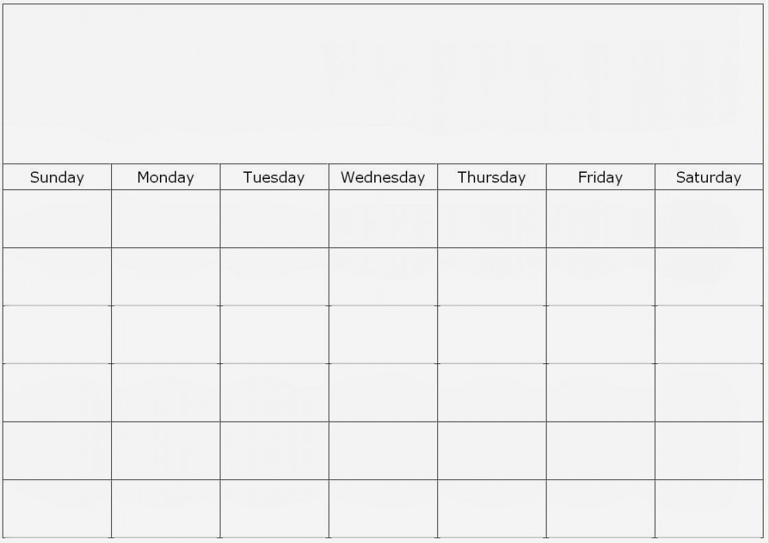Week Calendar Blank Template Photo  Blank calendar template