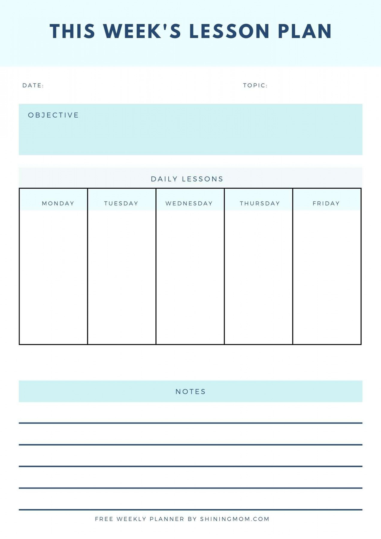 Weekly Lesson Plan Templates:  Best Lesson Planners, Free Download!