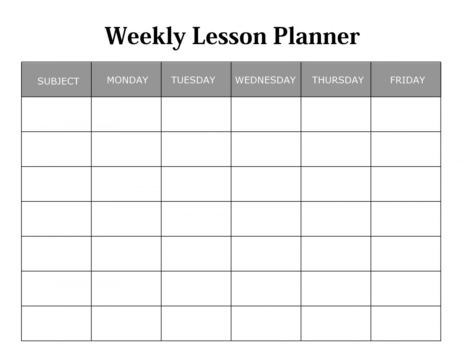 Weekly Lesson Plan Templates:  Best Lesson Planners, Free Download!