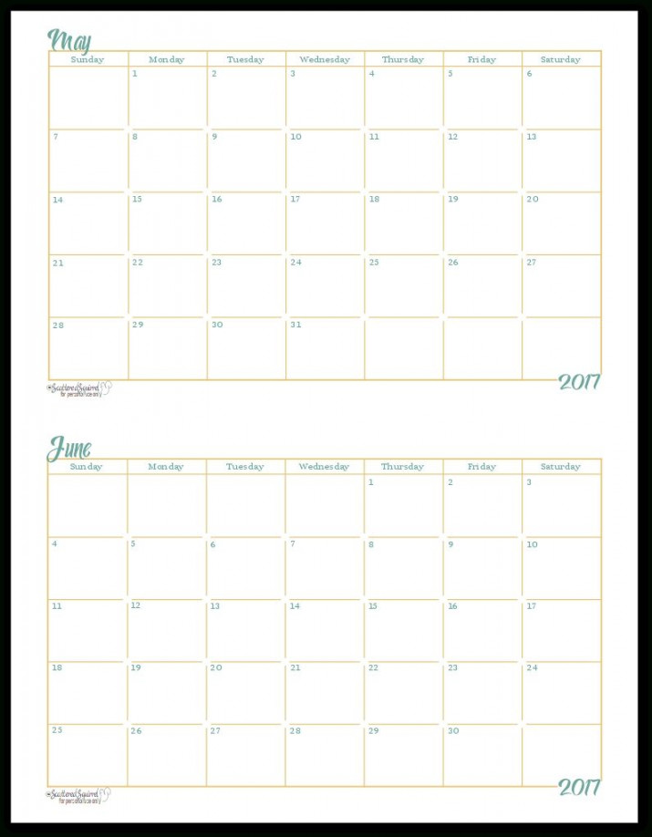X  Calendar Template  Monthly calendar template, Print