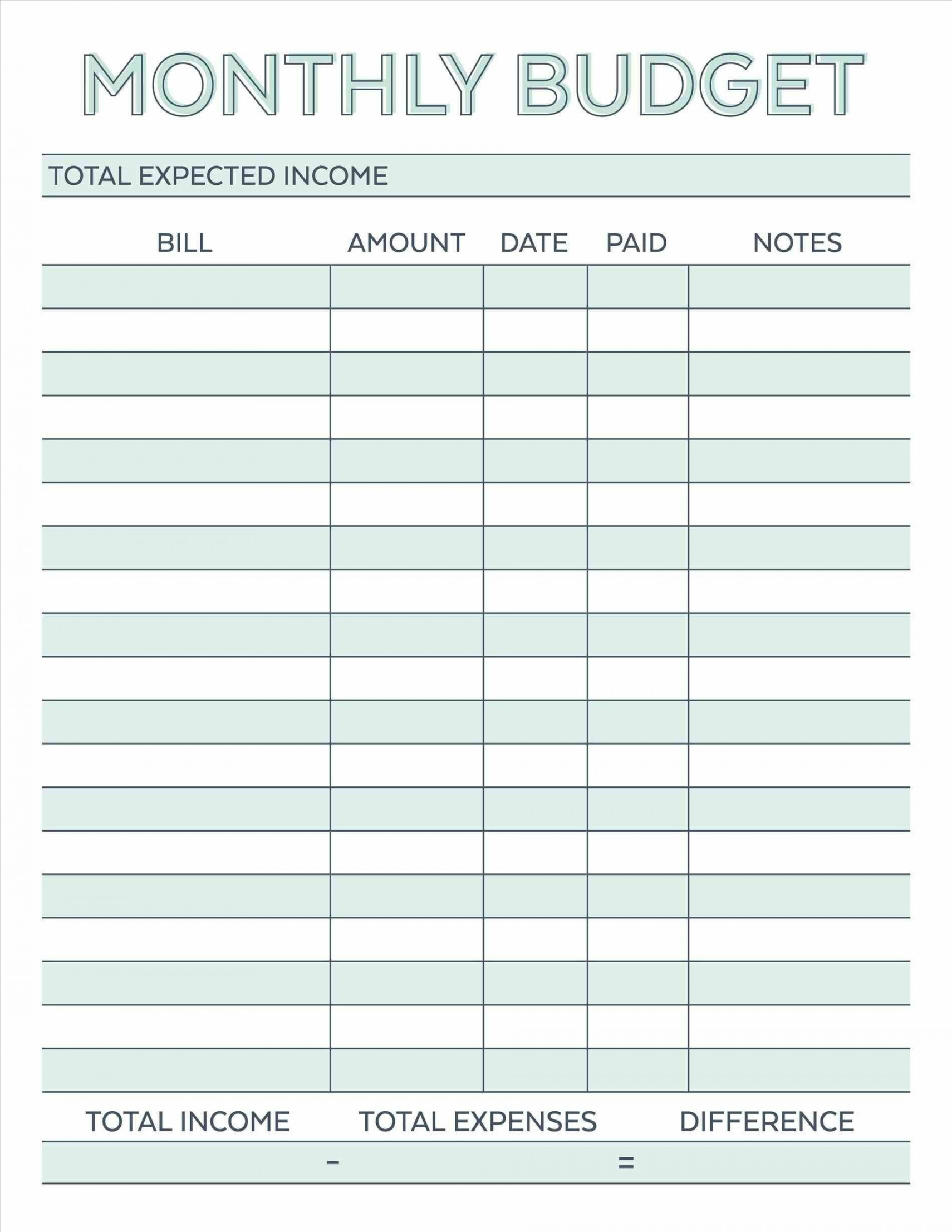 Free Monthly Budget Spreadsheet Template  Budget planner