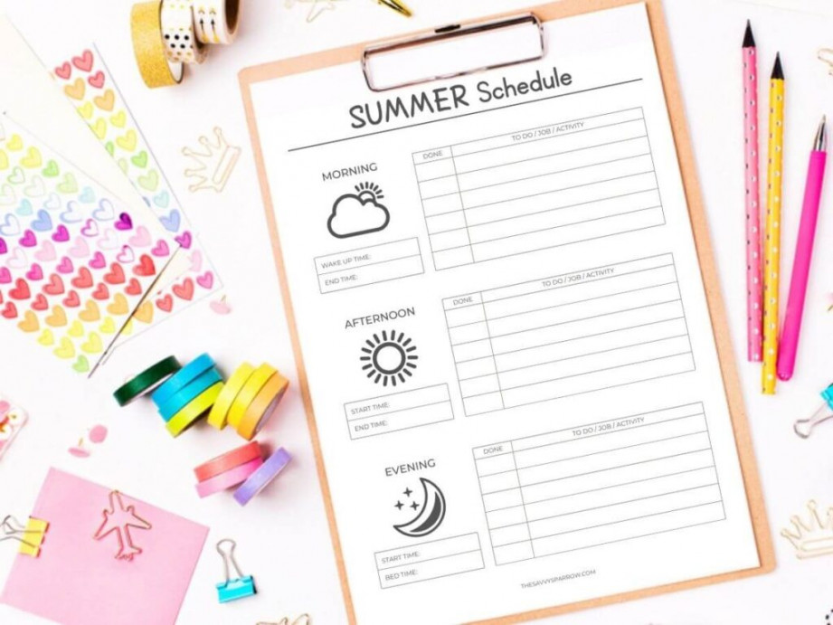 How to Create a Summer Schedule for Kids - Plus Sample Routines!