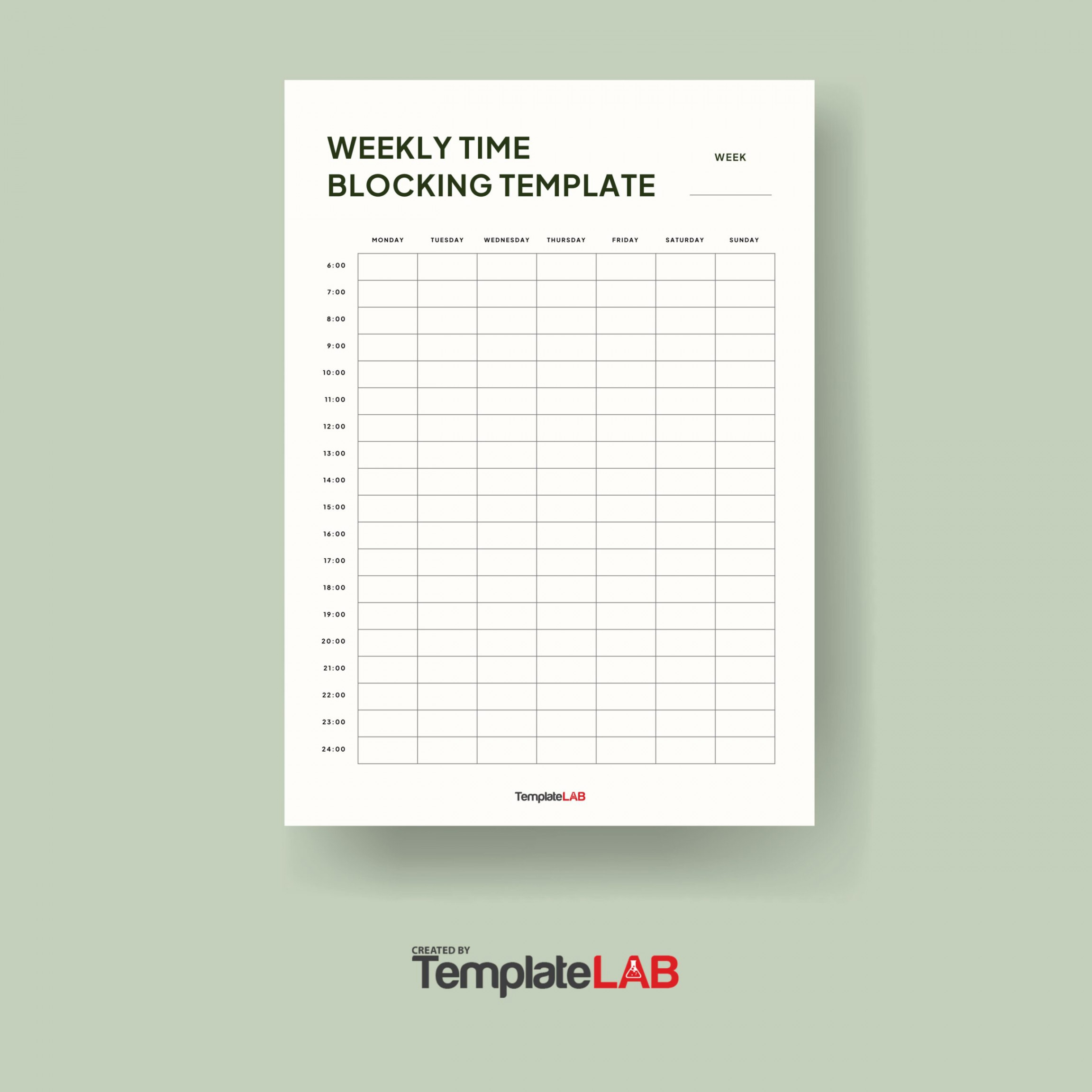 Printable Time Blocking Templates [Weekly, Daily, Monthly]
