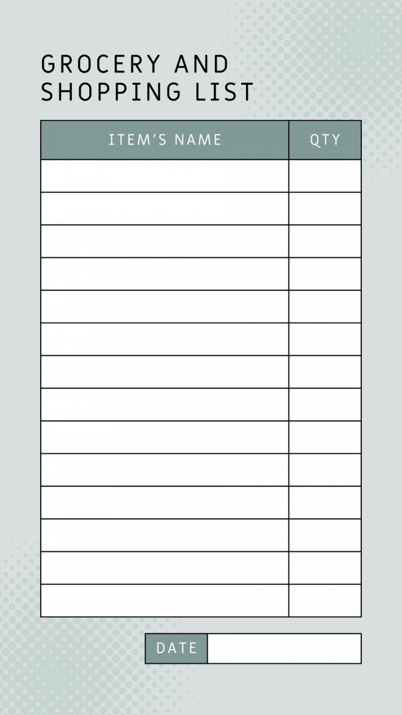 Free printable and customizable grocery list templates  Canva