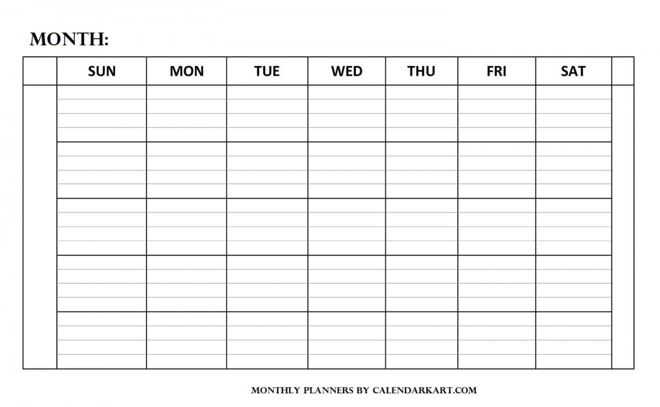 Free Printable Monthly Planner Templates - CalendarKart