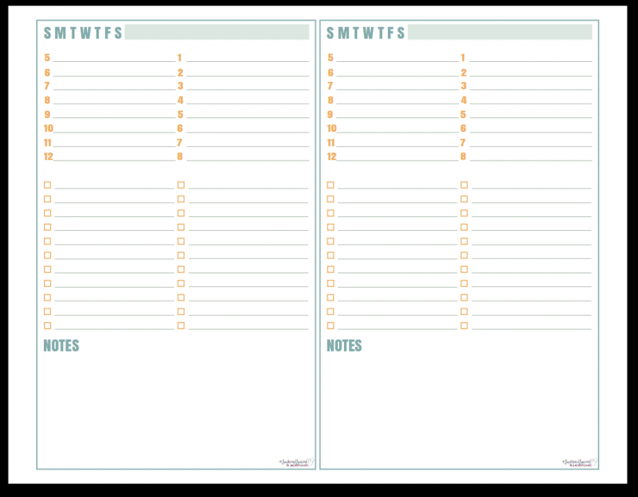 Full and Half-Size Daily Planner Printables as Requested