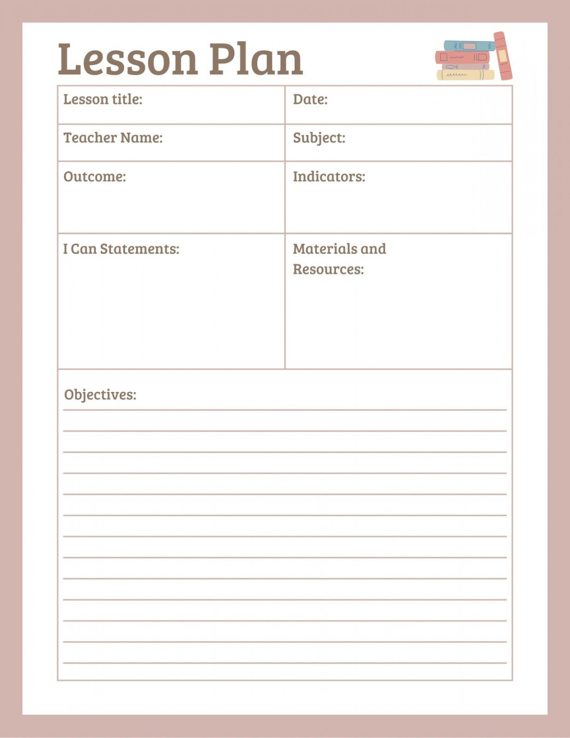 Lesson plan templates you can customize for free  Canva